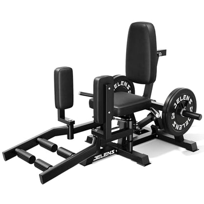 JELENS HA01 Hip Abductor Machine, Abduction Adduction Machine with Adjustable Resistance, Plate Loaded Inner and Outer Thigh Trainer for Home Gym - size: 70LB Black Weights Package
