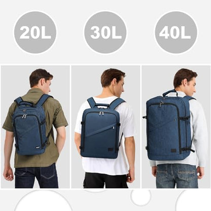 Kono Travel Backpack Airline Approved Under Seat Personal Item Bag - color: Navy, size: Small