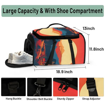 Gym Backpack, Water Resistant Carry-On Bag with Padded Shoulder Straps