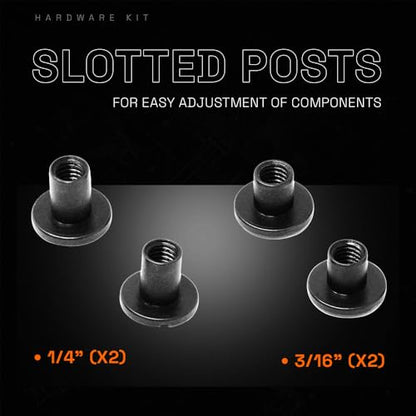 GRITR Kydex Hook & Loop Panel Insert/Adhesive Loop Sheets – Tactical & Military Gear Organizers for Holsters, Mag Carriers, Knife Sheaths, Flashlights, and More - style: Hardware Kit