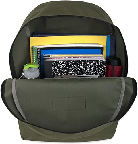 Trail maker 24 Pack- Classic 17 Inch Backpacks in Bulk Wholesale Back Packs for Boys and Girls - color: Green
