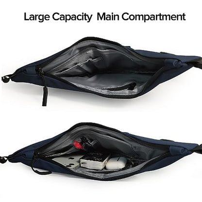 Small Sling Crossbody Bag for Men, Lightweight Anti-theft One Strap Casual Chest Bag Slim Backpack for Outdoor Walking Trip Hiking Biking Navy Blue - color: Navy Blue