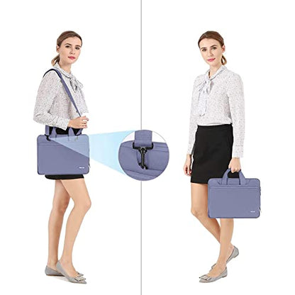 MOSISO 360 Protective Laptop Bag 15.6 inch, 15-16 inch Computer Bag Compatible with MacBook Air 15 inch/Pro 16 inch, HP,Dell,Lenovo,Asus,Notebook, Laptop Carrying Case with Strap&Handle, Lavender Gray - color: Lavender Gray, size: 16 inch