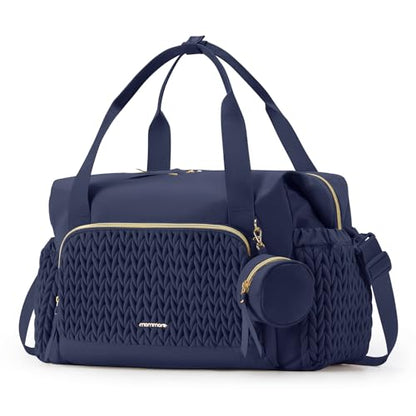 mommore Diaper Bag Tote, Large Capacity Travel Diaper bags, Hospital Bag for Labor Delivery, Baby Bag with Pacifier Case | Hospital Bag - color: Navy Blue