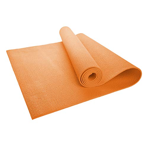 10-Pack Yoga Mat, 68" x 24" Non Slip Exercise Mat, 4mm Thick Gym Mat for Fitness and Stretching, Bulk Non Toxic Yoga Mats for Schools and Studios - color: Orange