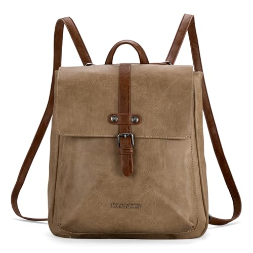 Montana West Backpack Purse for Women Casual Daypack Convertible Crossbody Backpack for Travel Work - color: *Khaki