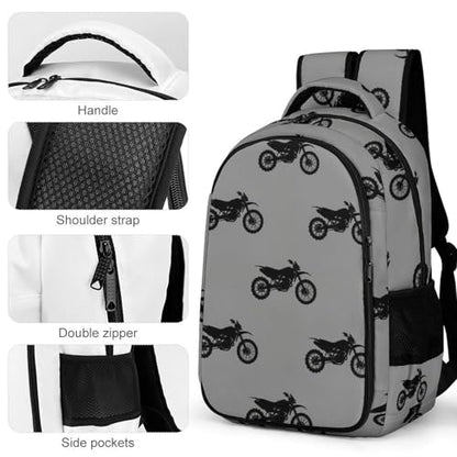Business Travel Laptop Backpack Motorcycle Dirt Bike Black Grey, Anti Theft Water Resistant Computer Bag with Compartment for Men Women - color: Pattern (317)