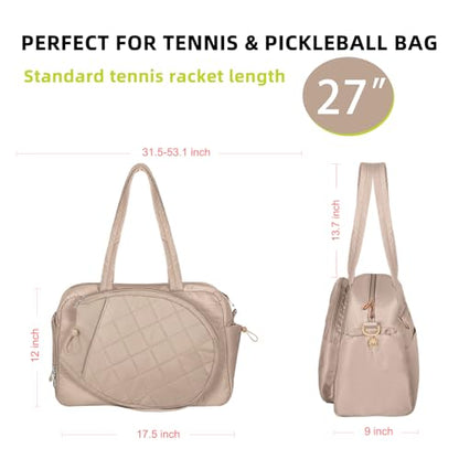 YEEGO DIRECT Tennis Bags for Women, Tennis Backpack Pickleball Racket Bags,Water-Resistant Sling Tote Padel Bag for Pickleball Tennis Badminton, Cute Gifts for Women Girl, Duffle Bag Gym Travel - color: CAMEL