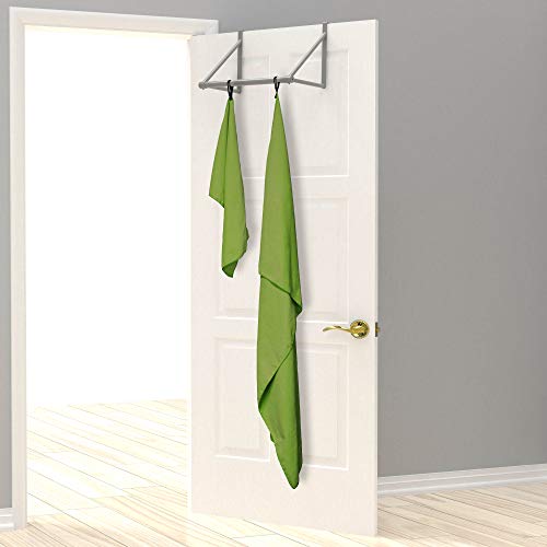 EPAuto 2-Pack Microfiber Quick Dry Towel Set - Lightweight, Super Absorbent & Compact Travel Towels (60"x30" & 24"x15") for Gym, Camping, Beach, Yoga & Backpacking, Green - color: Green