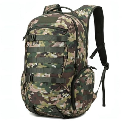 35L Tactical Backpack for Men, MOLLE Military Bug Out Bag, Waterproof Rucksack for Hiking with Hydration Port CP - color: Cp