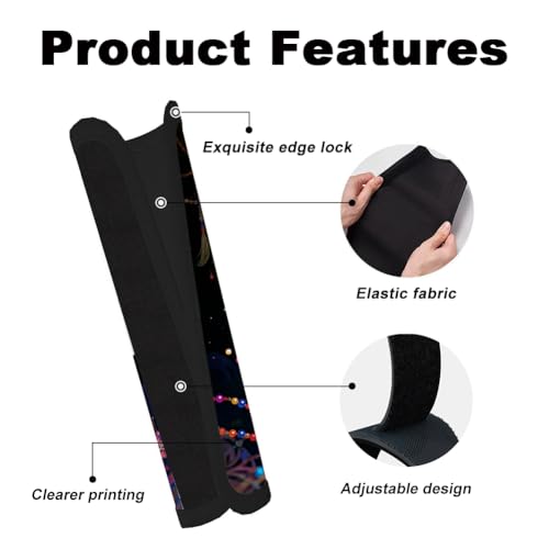 2Pcs Soft Auto Seat Belt Cover Pads, Color Wind Chime Car Seatbelt Shoulder Cushion for Comfortable Driving, Compatible with All Cars' Seatbelt and Backpack Straps 11x2.4inch - color: Wind Chime