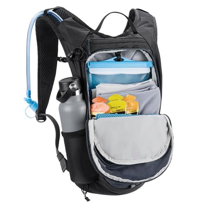 N NEVO RHINO Hydration Backpack Lightweight, Small Hiking Backpack with Water Bladder 2L, Insulated Water Daypack for Cycling Running Trail Rave - color: Sapphire Blue