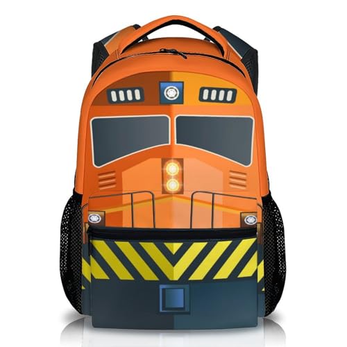 Train School Backpack Gifts for Kids Boys Students, Back to School Essentials Gifts, 17" Lightweight Train Bookbag with Adjustable Straps for Kindergarten Primary Elementary - color: Color 17