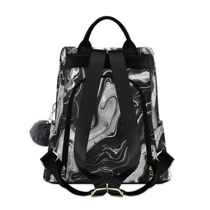 ALAZA Black Marble Design Trips Hiking Camping Rucksack Pack for Women - color: multicolor 16