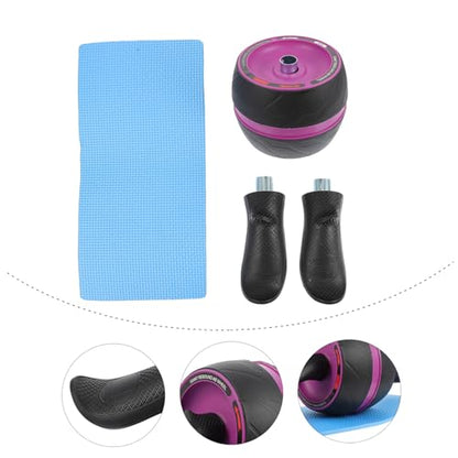 Ab Roller Wheel with Automatic Rebound and Comfortable Handle Silent Exercise Roller for Core Strengthening at Home Gym Suitable for Men and Women Beginners and Experts