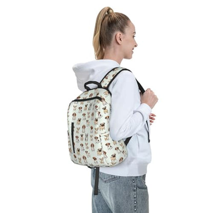 Casual Travel Rucksack Cute Dog Pet Puppy, Self-Standing, Mesh Side Pockets, for Cycling & Weekends - color: Picture (1188)