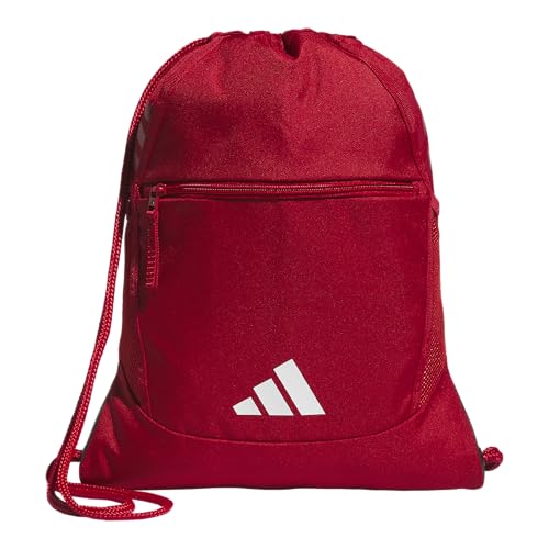 adidas Stadium Sackpack – Drawstring Backpack Gym Bag, 13L - color: Team Power Red 2/White