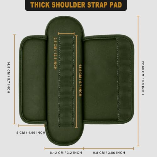 ZINMARK 2-Pack Tactical Shoulder Pad with Ultra-Thick Cushion for Vest Shoulder Straps and Backpacks, Comfort and Breathable - color: Army Green