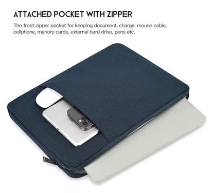 14 inch Waterpoof Laptop Sleeve Case for Dell XPS 15, Insprion 14, Latitude 14, Lenovo Flex 5 14, ideapad 14, HP Chromebook 14, ASUS Vivobook 14, HP Acer Lenovo Dell 14 inch Computer Carrying Bag - color: Navy Blue, size: 14 inch