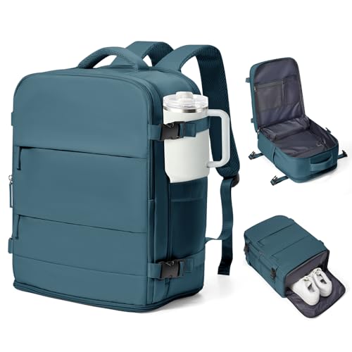 coowoz Travel Backpack Carry On for Women Man Gym Backpack with Laptop Compartment Mochila de Viaje Teacher Personal Item Backpacks Airplane Accessories Must Haves Peacock Blue,20L - color: Peacock Blue, size: 20l