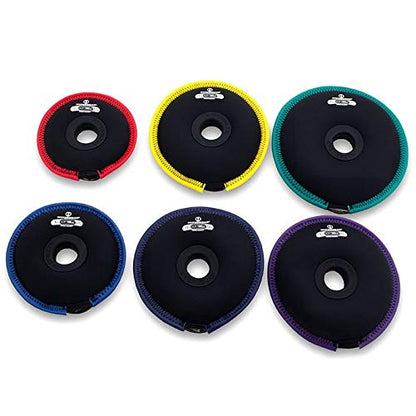 HYPERWEAR SoftBell Adjustable Dumbbells – Soft Neoprene Weight Plates with Easy-Grip Handle, Modular Dumbbell System for Home Gym, Strength & Functional Training (3-40 lbs) - color: (A) 3-Pound | Red | Single