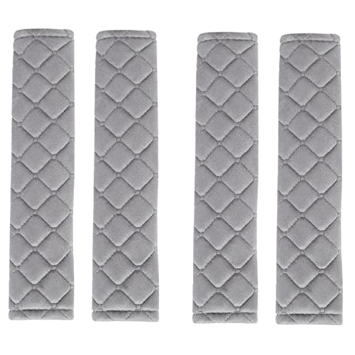 Andalus Seat Belt Cover Pad, 4 Pack Seatbelt Cushion for Car, Kids, Women, Men – Shoulder Strap Protector, Car Seatbelt Covers Accessories – Cute Auto Strap Cushion, Driving Pad (Grey, 10.8 Inch) - color: Gray, size: 4 Pack