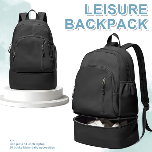 Gym Bag Backpack,Dry-Wet Separation Back Pack with Wet Pocket | Gym Backpack with Shoe Compartment,for Workout Swimming Yoga Training Short Trips