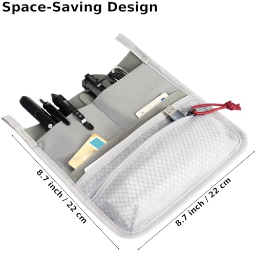 Multi Pocket Admin Organizer for Backpack, Hook and Loop Pouch Mesh Zipper Pouch, Tactical Backpack Organizer Insert for Men & Women, EDC Tool Kits for Outdoor Travel - Tactical Bag Accessories