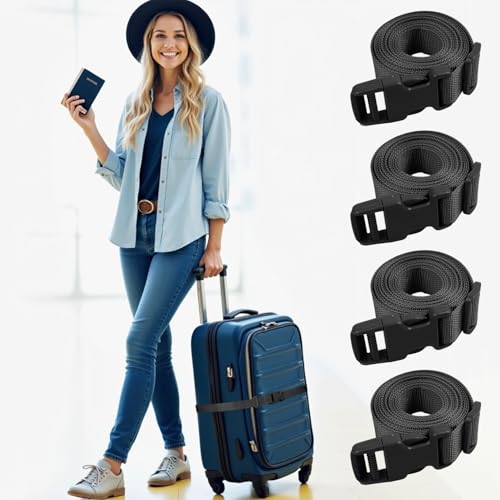 XTACER 1 Inch Molle Backpack Accessory Strap Luggage Straps Cover Strap Sleeping Bag Strap with Buckle (Black, 40) - color: BLACK, size: 40 Inches