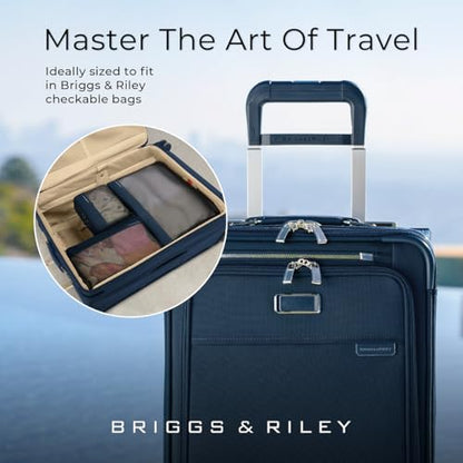 Briggs & Riley Travel Essentials Check In Compression Packing Cube Set - color: Navy, size: Checked