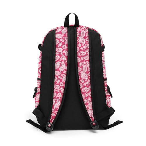 rickyh style School Backpack Travel Bag for Men & Women Lightweight College Back Pack with Laptop Compartmen - color: 01hongmao