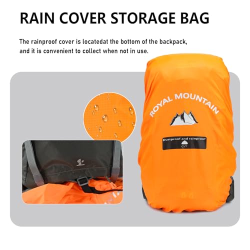 35L Hiking Backpack for Women men,Waterproof Camping Outdoor Backpacking Backpack for Travel lightweight Hiking Trekking Daypack - color: Gray