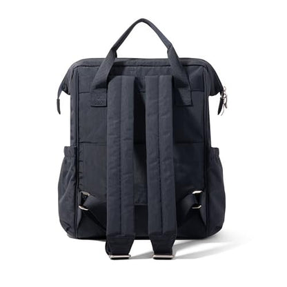 Baggallini City Scape Backpack - 15"x11" Lightweight Work Travel Bag w/Luggage Sleeve & RFID - color: French Navy