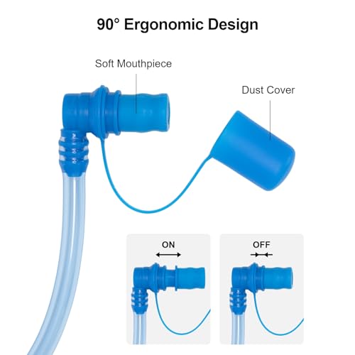 EVERFUN Hydration Bladder 2L/3L Water Reservoir for Hiking Backpack, Leak Proof Water Bladder with Detachable Hose & High Flow Ergonomic Bite Valve, Water Pouch for Cycling, Running - style: 3 L / 100 oz
