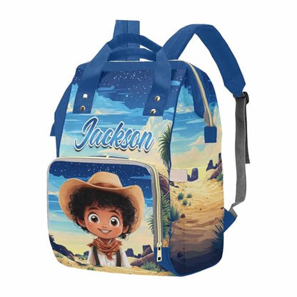 Newcos Custom Diaper Backpack Mommy Bag, Personalized Diaper Bag with Name, Customized Baby Diaper Bag Monogram Backpacks Nursing Bags Water Bottle for New Mom Newborn Women Men Dad Mothers Day Blue - color: Patten 13