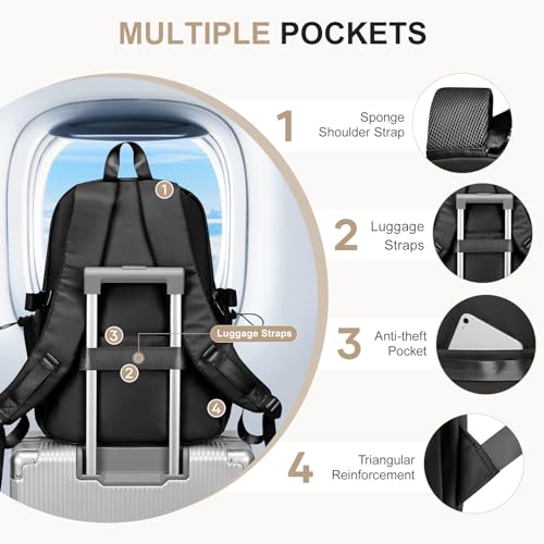 Black Backpacks For College Students Women,Aesthetic Bookbag,Casual Dayback Small Travel Backpacks,Waterproof Middle School Backpack For Teens Girls Boys - color: Black