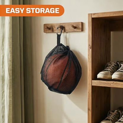 2-3-4 Pack Single Ball Bag for Basketball Soccer Volleyball,12x10 Inch Mesh Storage with Zipper Pocket,Portable Adjustable Drawstring Ball Bag with Hanging Clip Fits Most Backpacks - color: Black-3P