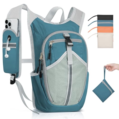 Small Hiking Backpack 10L-Lightweight Packable Foldable Backpack for Travel Camping Outdoor Commute,Compact Rucksack for Women Men(Blue) - color: Blue, size: 10L