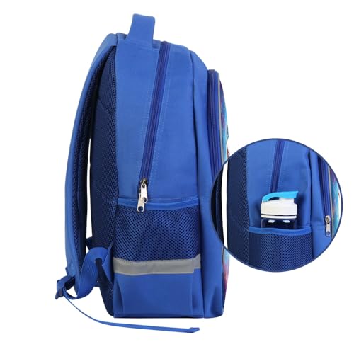 ZRENTAO Kids Backpack, 3D Reflective Cartoon, 600D Polyester & Dual Zippers, 17" Bookbag with Ergonomic Design for boys & girls age 6-18, Schark Space Style for school Children Kids - color: 03#shark