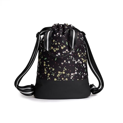 VOORAY 23L Flex Cinch Drawstring Backpack – Lightweight Travel Bag, Weekender & Sports Gym Bag for Women and Men - color: Flourish