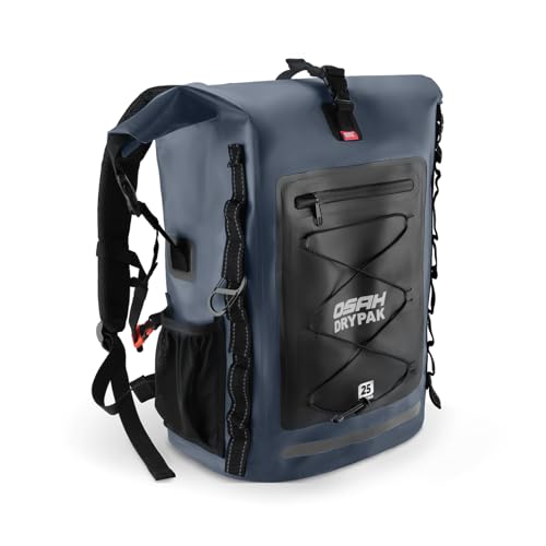 OSAH DRYPAK Waterproof Backpack Dry Bag 25L/35L/55L/85L – Heavy Duty Roll-Top Hiking Backpack Sack Keeps Gear Dry for Travel, Kayaking, Boating, Camping, Rafting and Fishing - color: Blue, size: 25L