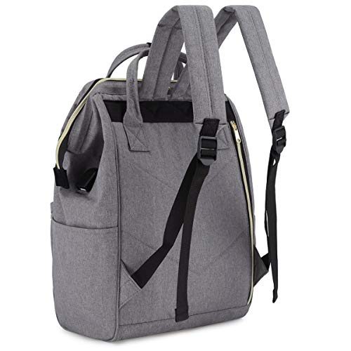 Himawari Laptop Backpack Travel Backpack With USB Charging Port Large Diaper Bag Doctor Bag School Backpack for Women&Men (9001-Gray) - color: 9001-gray