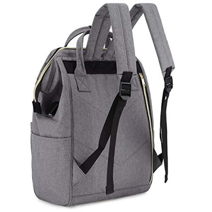 Himawari Laptop Backpack Travel Backpack With USB Charging Port Large Diaper Bag Doctor Bag School Backpack for Women&Men (9001-Gray) - color: 9001-gray