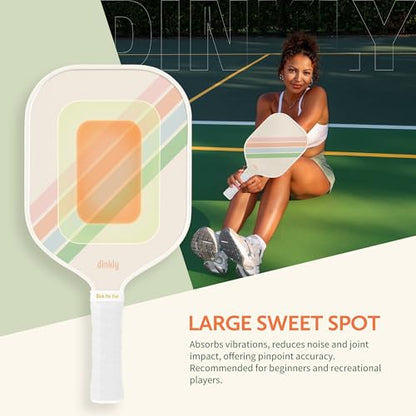 Pickleball Paddles Set of 2/4- USAPA Approved Graphite/Fiberglass Pickleball Racket, 2 Pickleball Rackets, 4 Balls and 1 Portable Carry Bag, Aesthetic Pickle Ball Set for Men Women Beginners - color: 2 Macaron Twill | Warm Orange | Graphite