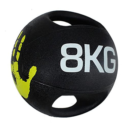 Professional 3KG-10KG Double Handle Grip Medicine Ball - for Weights Training MMA Boxing Exercise Fitness (J 8KG) - size: 8KG