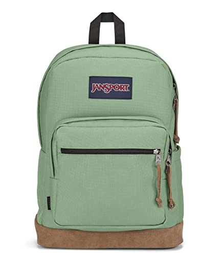 JanSport Right Pack Backpack - Durable Daypack with Padded 15" Laptop Sleeve, Spacious Main Compartment & Integrated Water Bottle Pocket - Loden Frost - color: Loden Frost