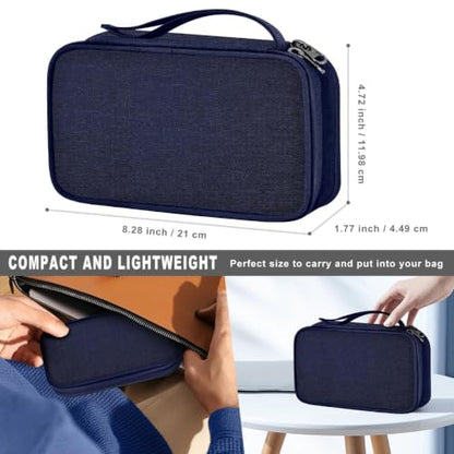 ZINZ Travel Laptop Backpack with Small Case for 15-16 Notebooks,Dark Blue - color: Dark Blue