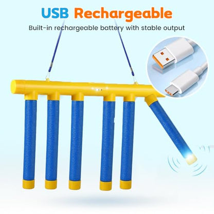 Reflex Sticks Rebounce Game, Reflex Challenge Game, Falling Sticks Reaction Time Trainer with Adjustable Speed Modes for Home, Office & Team Activities (Yellow) - color: Yellow