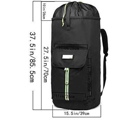 laundry bag backpack,extra-large heavy duty laundry bags,laundry backpack for college students,drawstring closure (Black Laundry Backpack Bag) - color: Black Laundry Backpack Bag