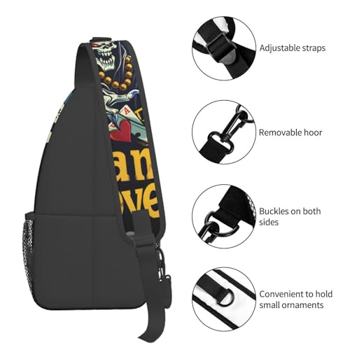 Skull Outdoor Crossbody Shoulder Bag For Unisex Young Adult Hiking Bicycling - color: 28